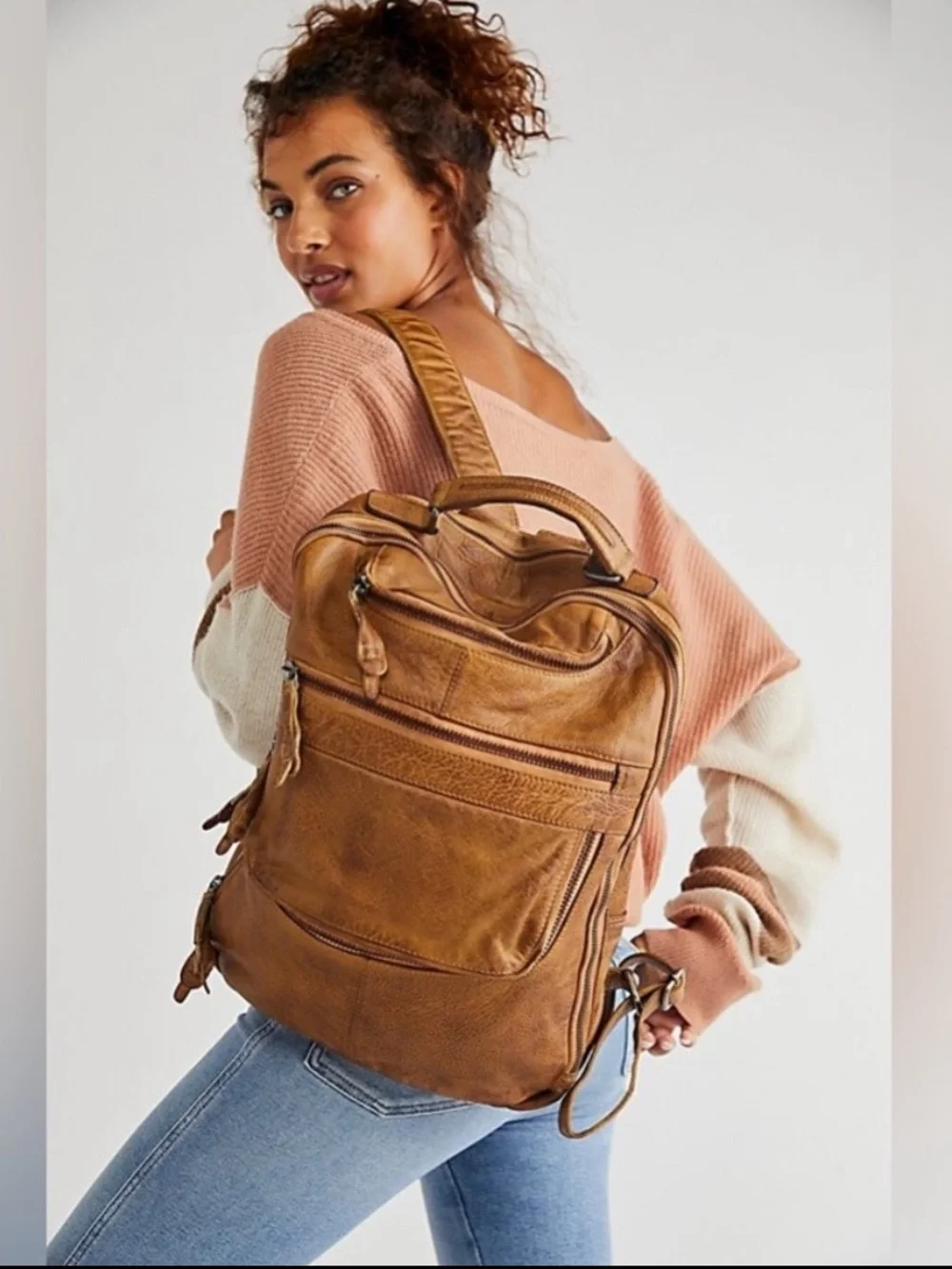 Free People x East End Genuine Leather Backpack